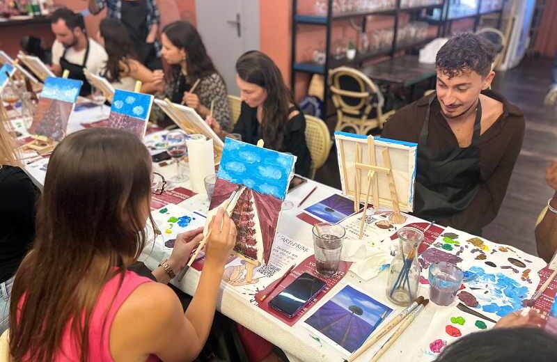 atelier entreprise nice, team building créatif nice, activité CE originale nice, peinture en groupe nice, animation artistique entreprise