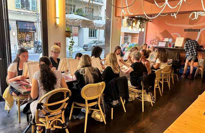 evjf artistique nice, activité evjf originale, atelier peinture evjf nice, idée evjf côte d’azur, evjf entre copines nice